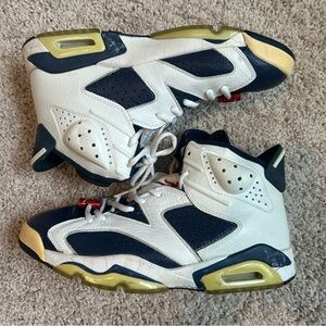 Jordan 6 Retro Olympic London Size 10.5 2012 White and Blue